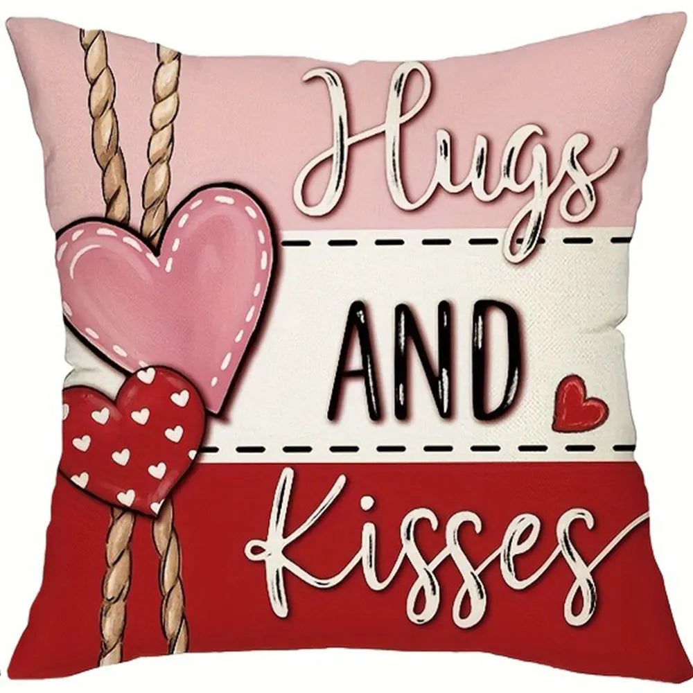 Valentine's Day Gift Printed Nordic Couple Home Decor Pillowcase Holiday Bedroom Living Room Decoration Polyester Cushion Cover