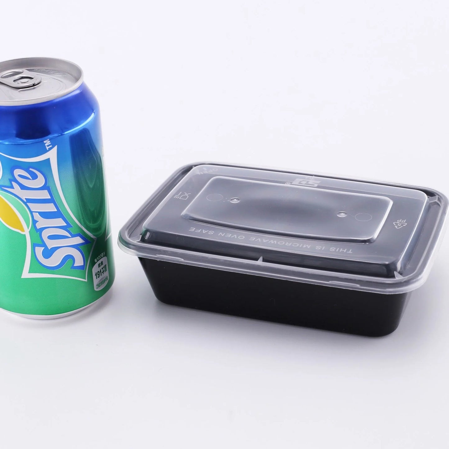 10PCS Plastic Disposable Food Containers Black Take out Containers With Lid for Salads Sandwiches Kitchen Fridge Storage Boxes
