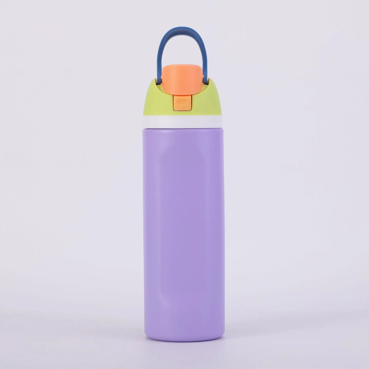 Insulated Stainless Steel Water Bottle with Straw Sports Water Bottle Great for Travel Colored Large Capacity Straw Fruit Cup